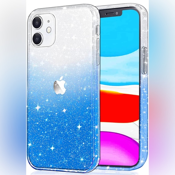 JJGoo iPhone 11 Case, BLUE GRADIENT , Flexible Cases for Women Girls (6.1 inch) - Picture 1 of 7